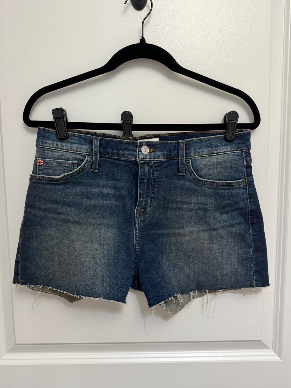 NWOT Hudson Jeans Indigo Blue Distressed Cutoff Denim Shorts